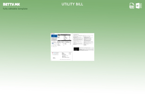 модерен стил USA Ohio Vectren сметка за комунални услуги за гас, шаблон за верзи